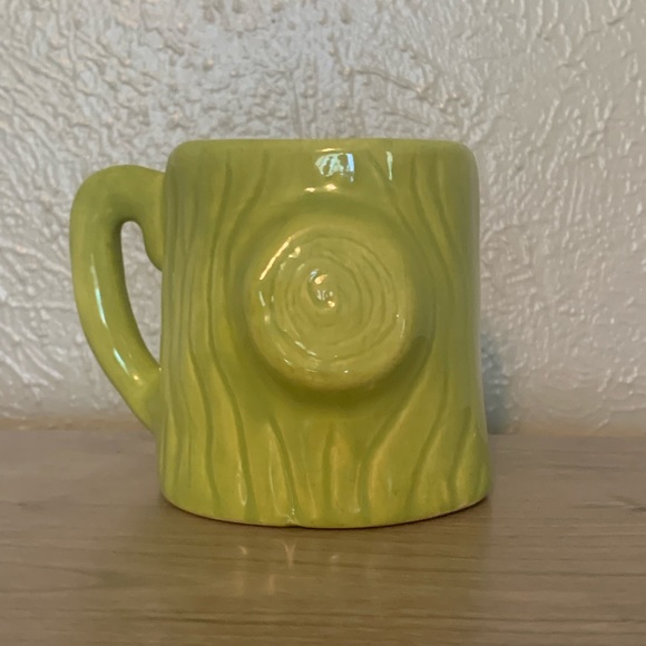 Vintage Avocado Green Tree Trunk Mug - Picture 3 of 6